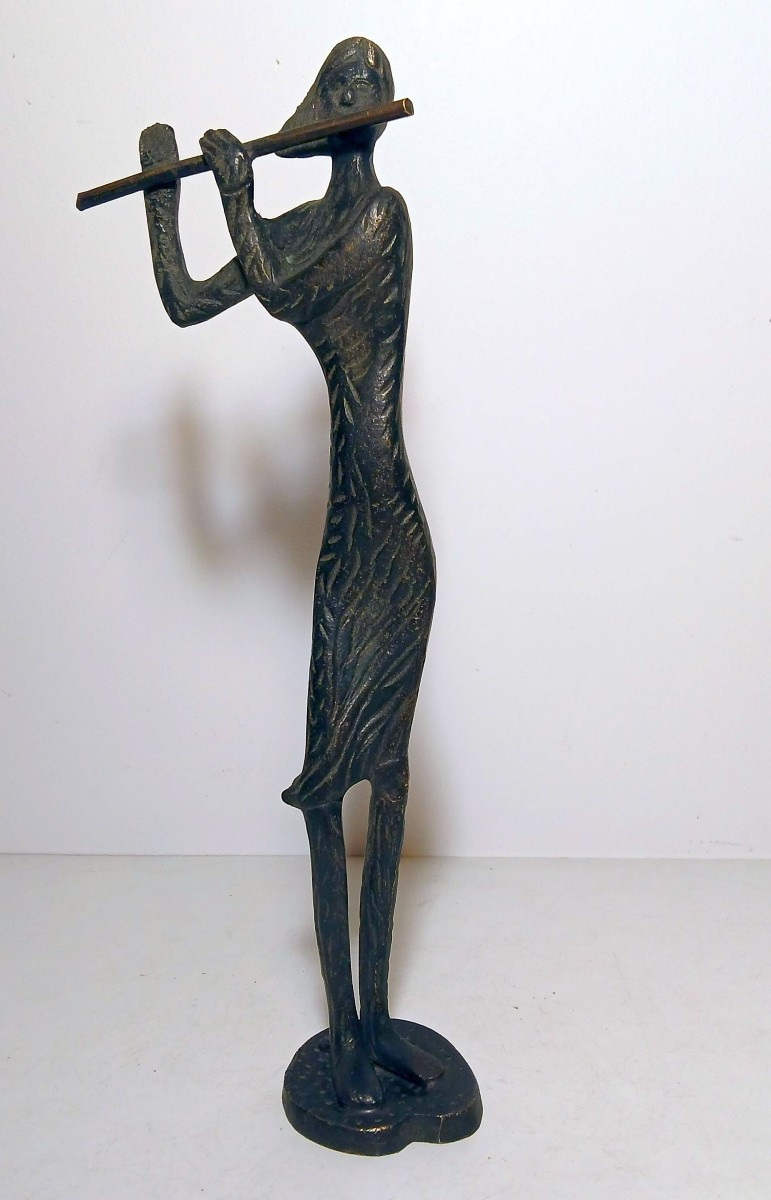 Bronze Musicians, Brutalism, Abstract, In The Spirit Of Alberto Giacometti-photo-4