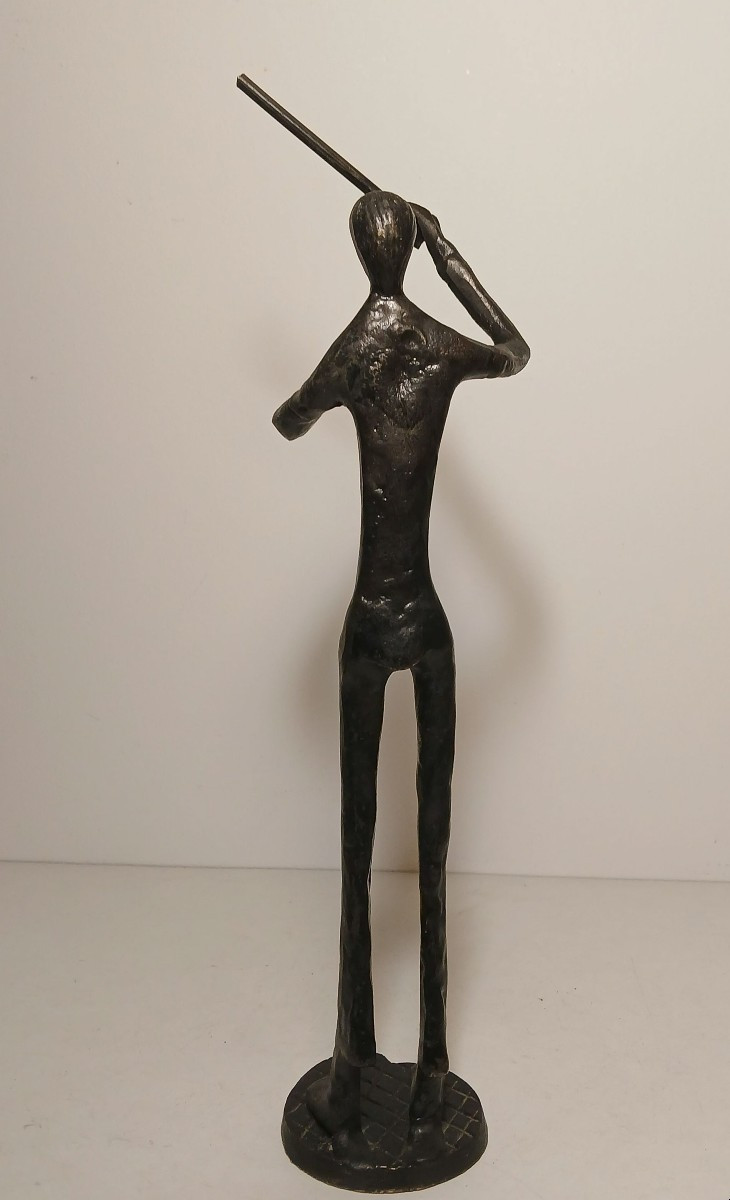 Bronze Musicians, Brutalism, Abstract, In The Spirit Of Alberto Giacometti-photo-4