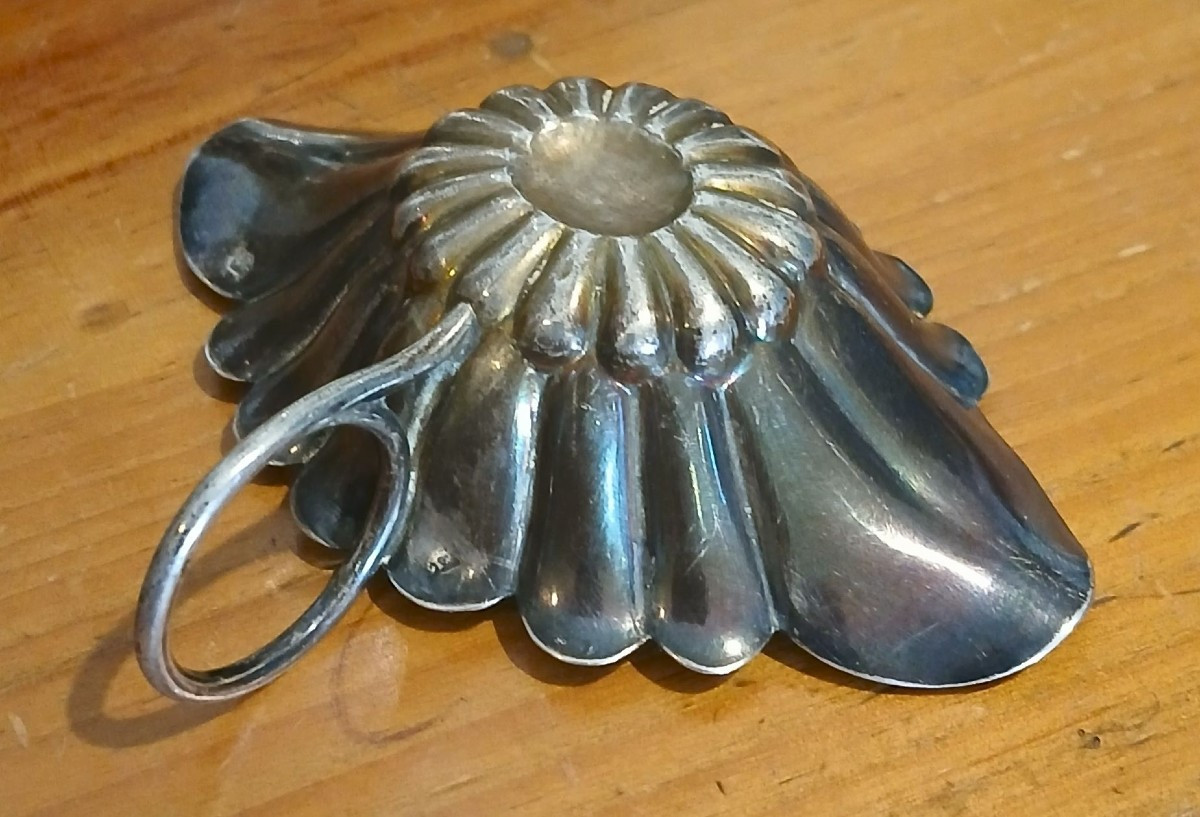 Solid Silver Baptismal Shell. 19th Century.-photo-3