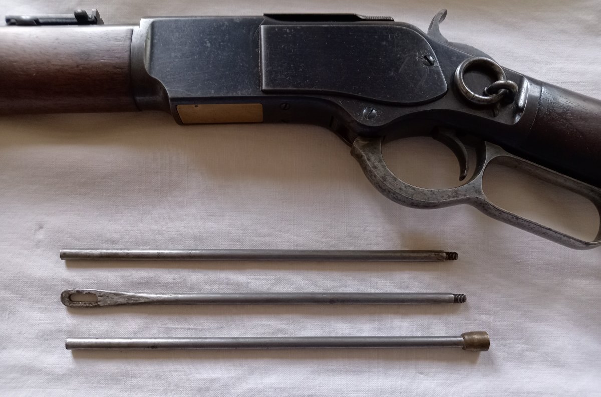 Carabine de selle Winchester modèle 1873. Année 1882 . Calibre 44-40. Fin du XIX siècle.-photo-8
