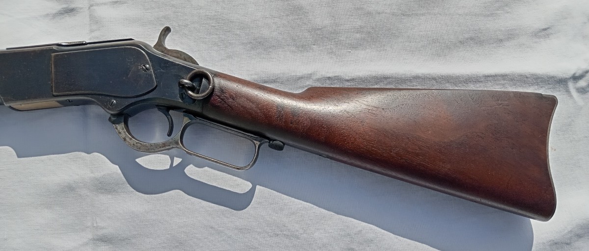 Carabine de selle Winchester modèle 1873. Année 1882 . Calibre 44-40. Fin du XIX siècle.-photo-1