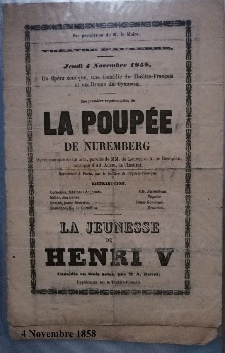 Auxerre Theatre From The Revolution To Napoleon III. Programmes.-photo-7