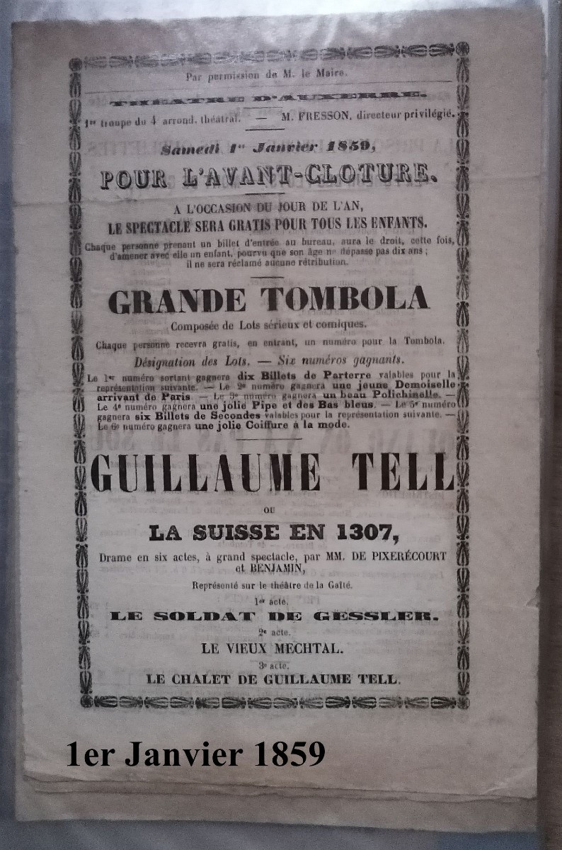 Auxerre Theatre From The Revolution To Napoleon III. Programmes.-photo-8