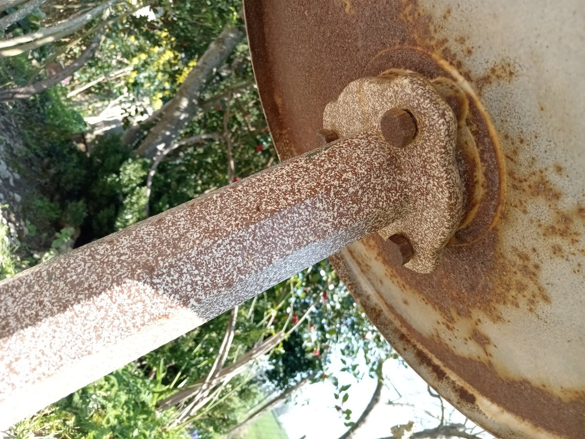 Art Deco Period Enameled Cast Iron Bistro Pedestal Table, Circa 1930-photo-3