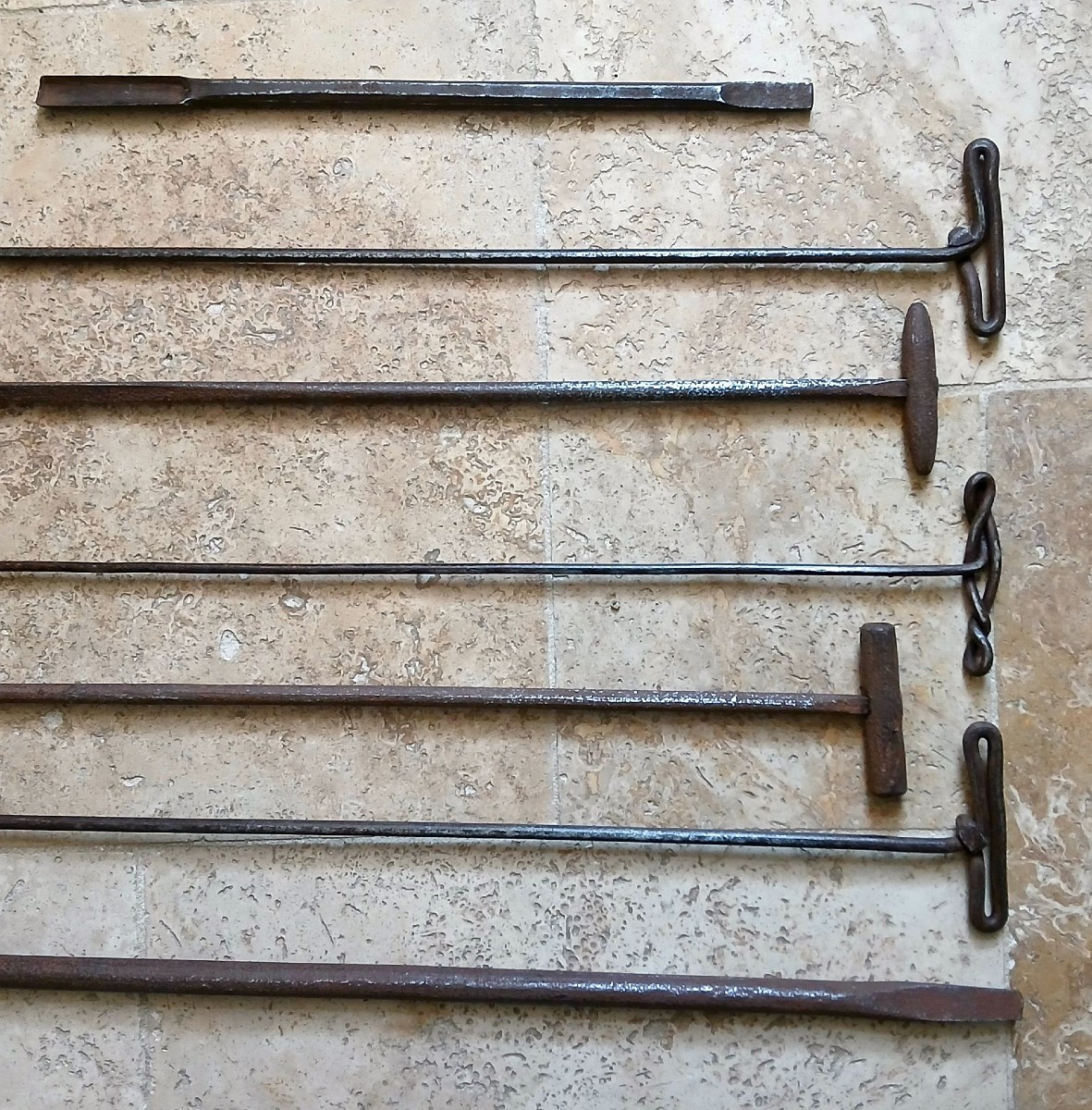 Canne épée, canne fusil, canne à système, outillage, gouges et forets en fer forgé du XIXéme. -photo-2