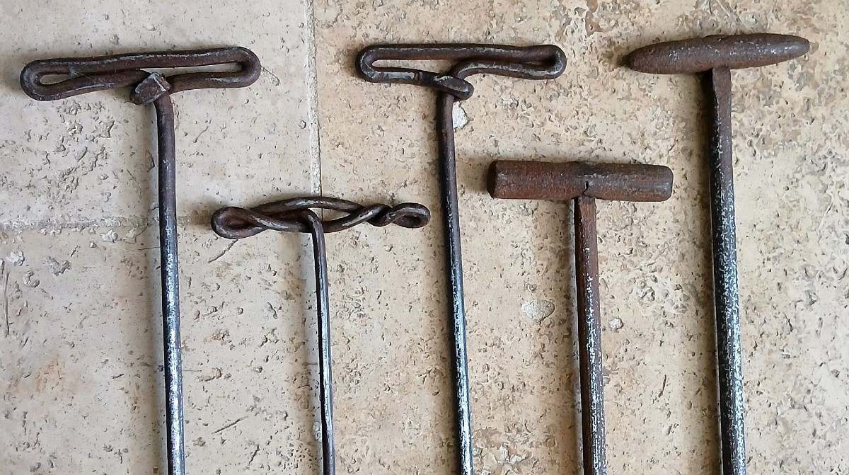 Canne épée, canne fusil, canne à système, outillage, gouges et forets en fer forgé du XIXéme. -photo-3