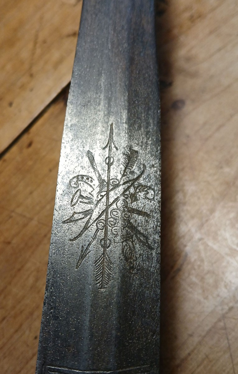 Epée française à la colichemarde à « pas d’âne » et garniture d’argent ( 17éme /18éme siècle )-photo-4