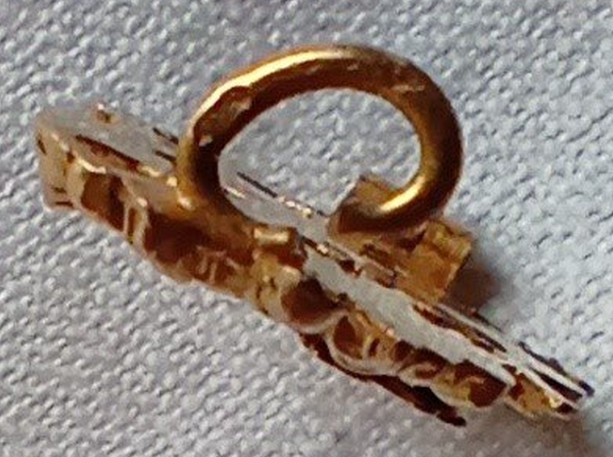 Broche croix de Lorraine chardons en or 18 carat 18 kt . CIRCA 1900-photo-2
