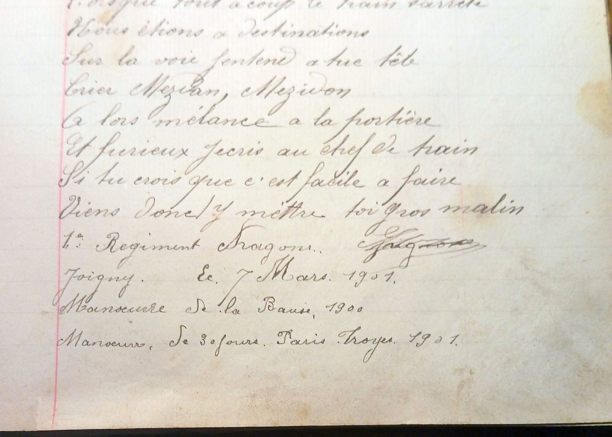 Joigny 1901. Book Of Songs And Poems By A Dragoon Of The 1st Regiment Of Joigny.-photo-4