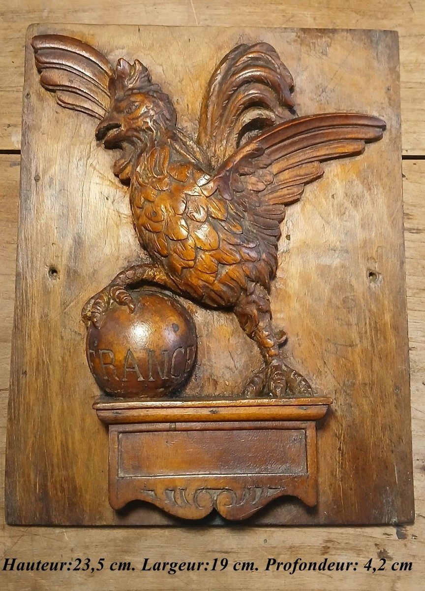France Dominating The World. Monoxyl Panel In High Relief.-photo-4