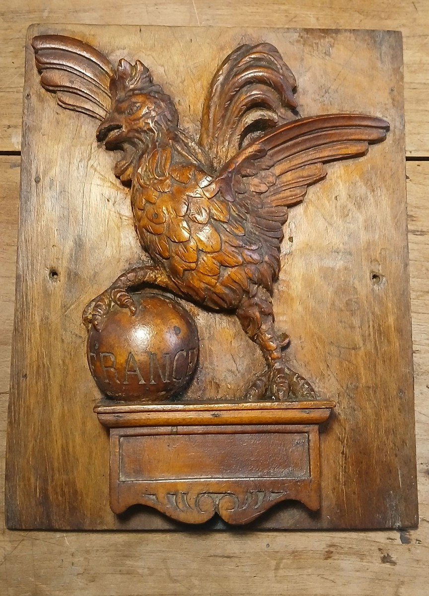 France Dominating The World. Monoxyl Panel In High Relief.