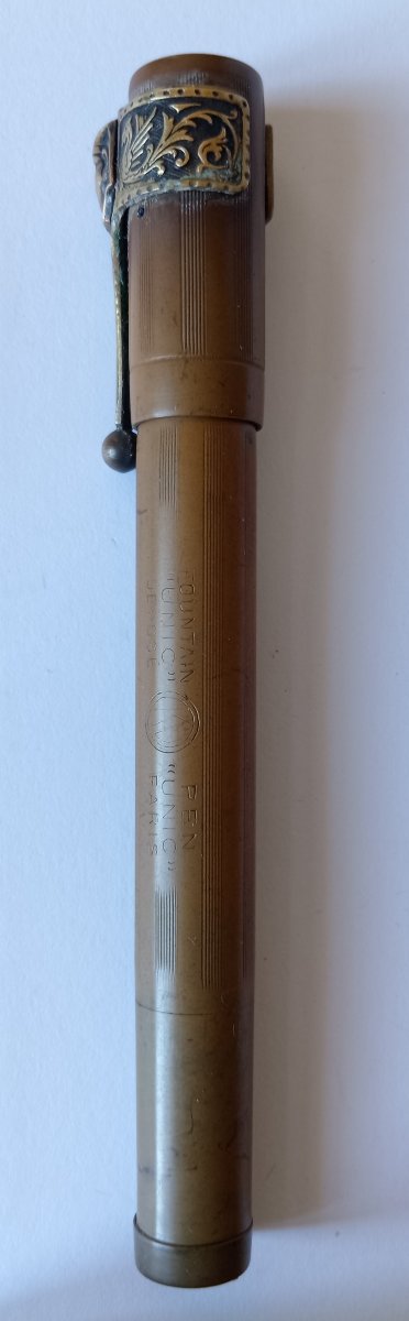 Stylo plume safety FOUNTAIN UNIC  PEN UNIC Plume en or 18kt Début du XXème siècle. -photo-3