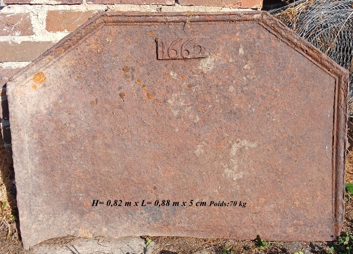 Cast-iron Fireback, Dated 1662-photo-3