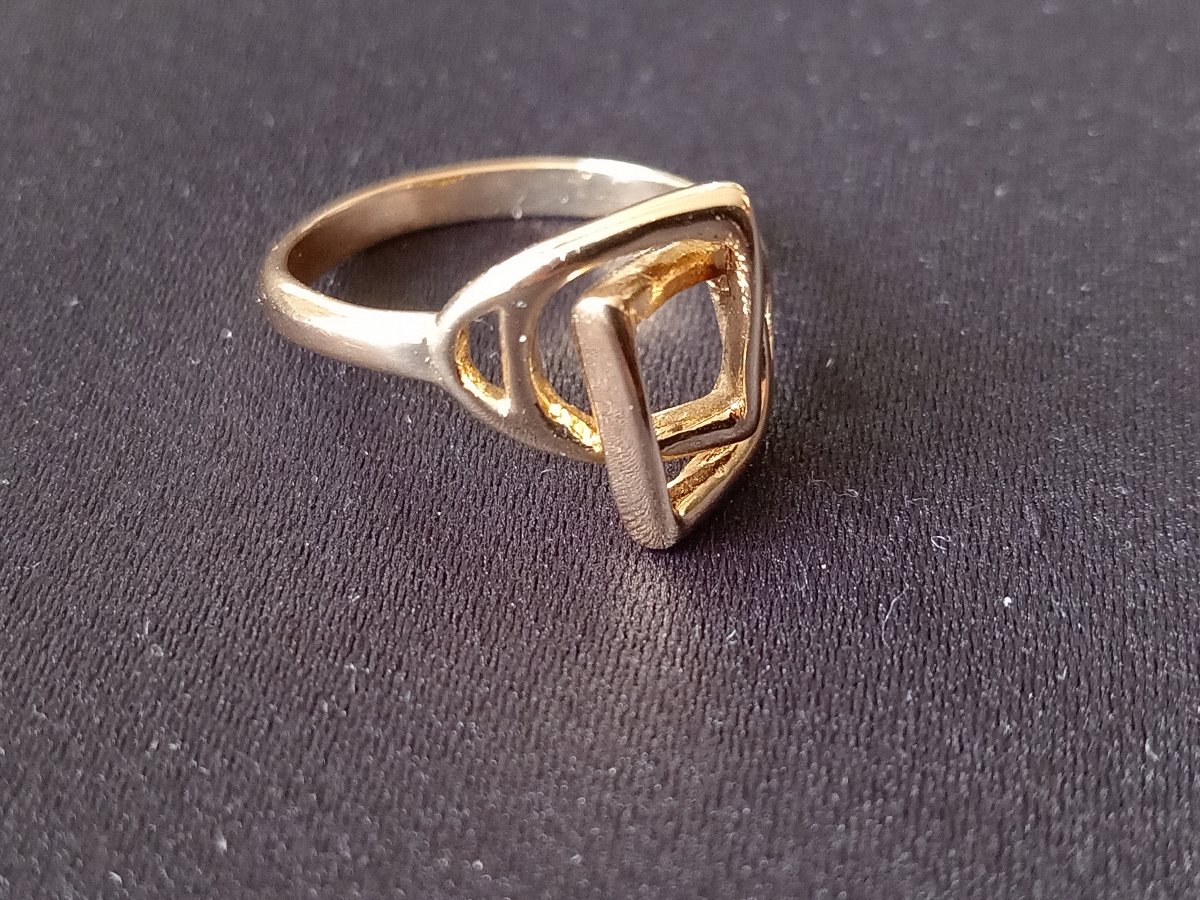 18-karat Yellow Gold Stirrup Ring-photo-3