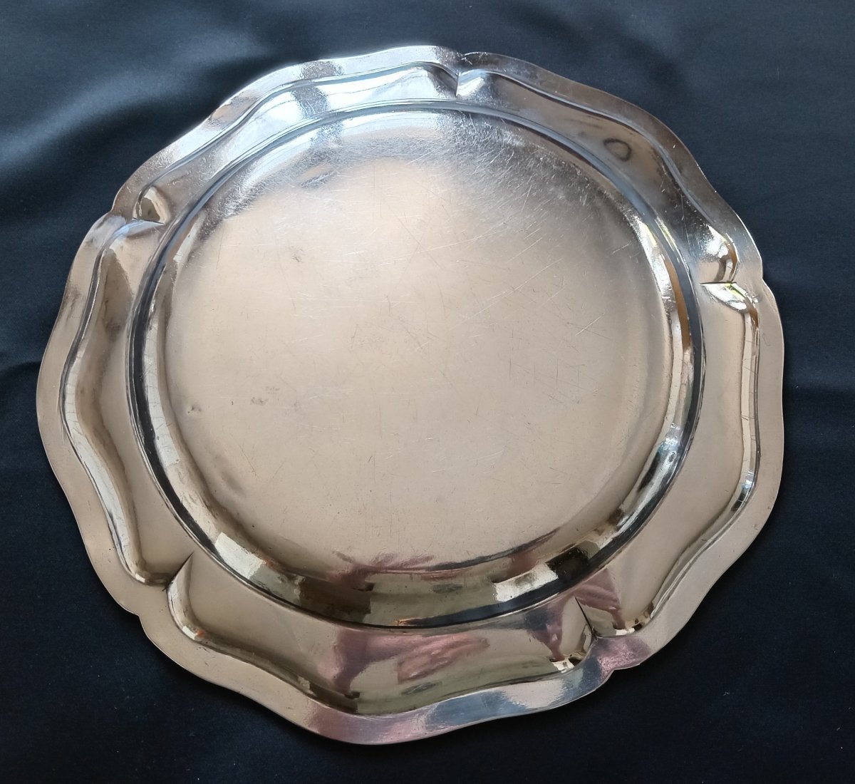 18th-century Solid Silver Dish, Louis XV Period. Marquis De Sillery Brûlat.-photo-3