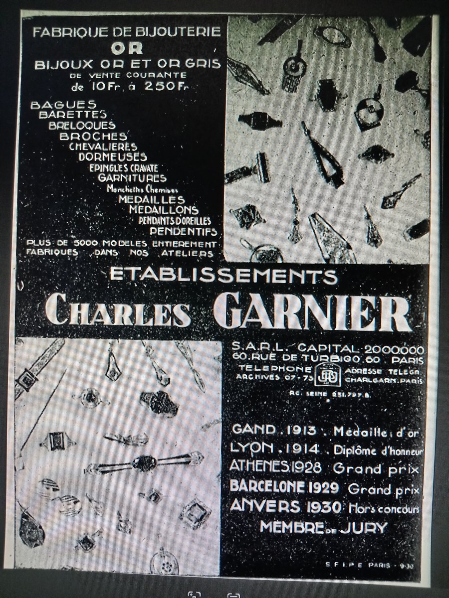 Boutons de manchettes en or 18kt années 1950-1960. Maison d'orfèvrerie Charles Garnier -photo-5