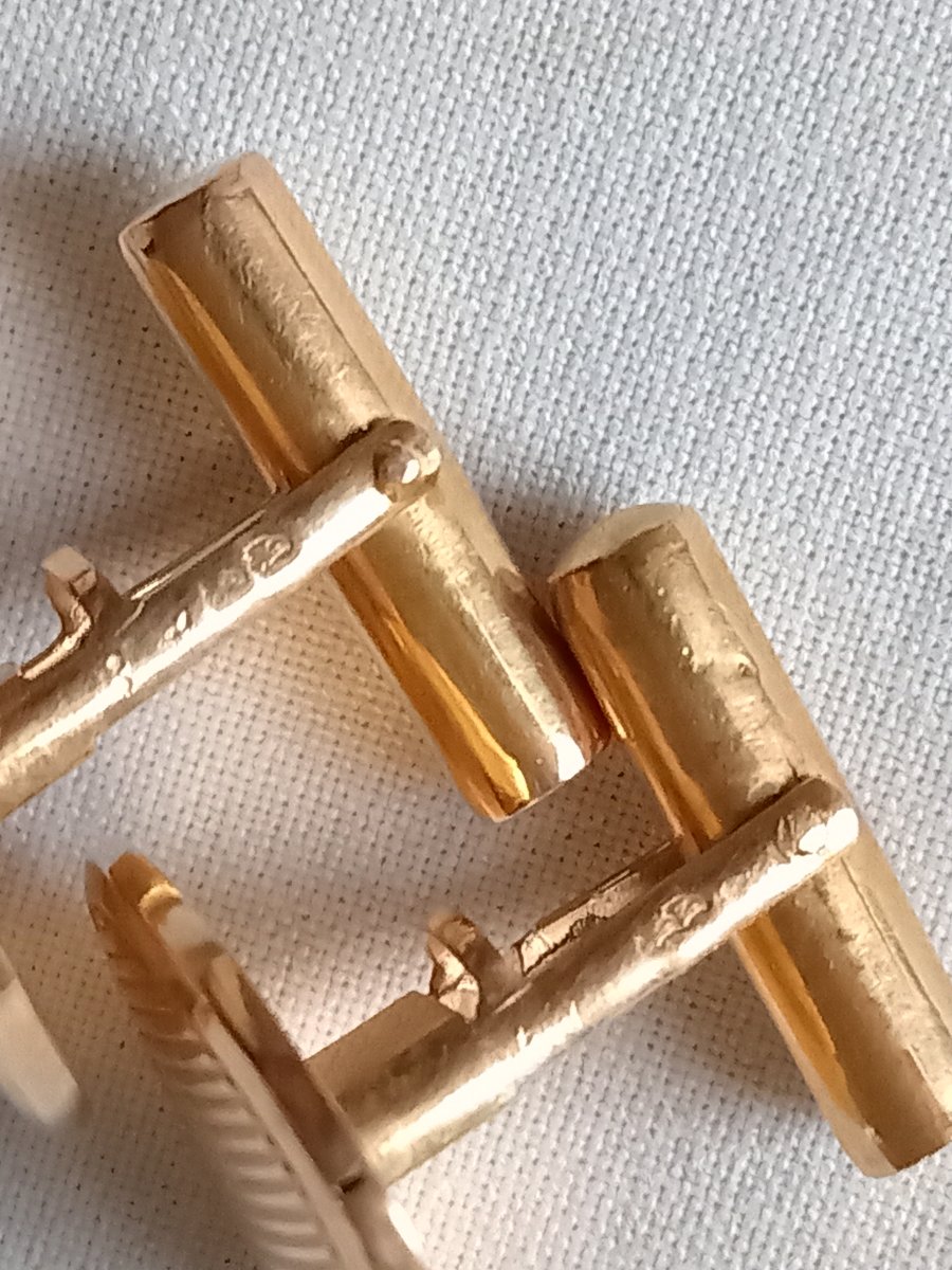 Boutons de manchettes en or 18kt années 1950-1960. Maison d'orfèvrerie Charles Garnier -photo-7