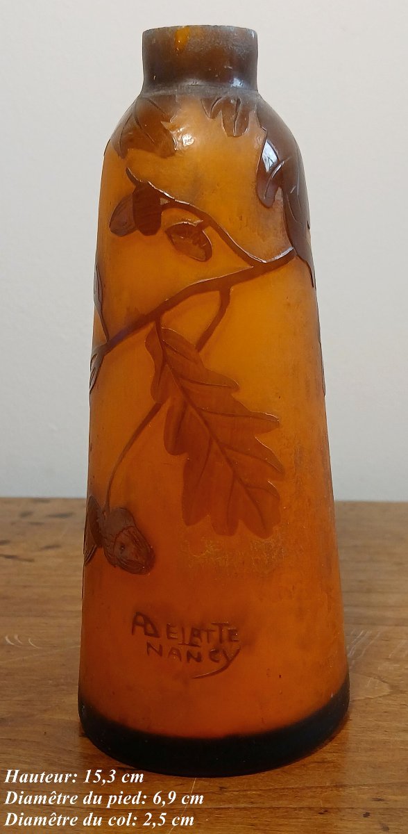 Pâte de verre. André Delatte . Nancy . Petit vase.-photo-2