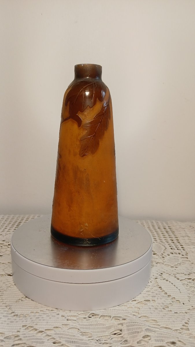 Pâte de verre. André Delatte . Nancy . Petit vase.-photo-5
