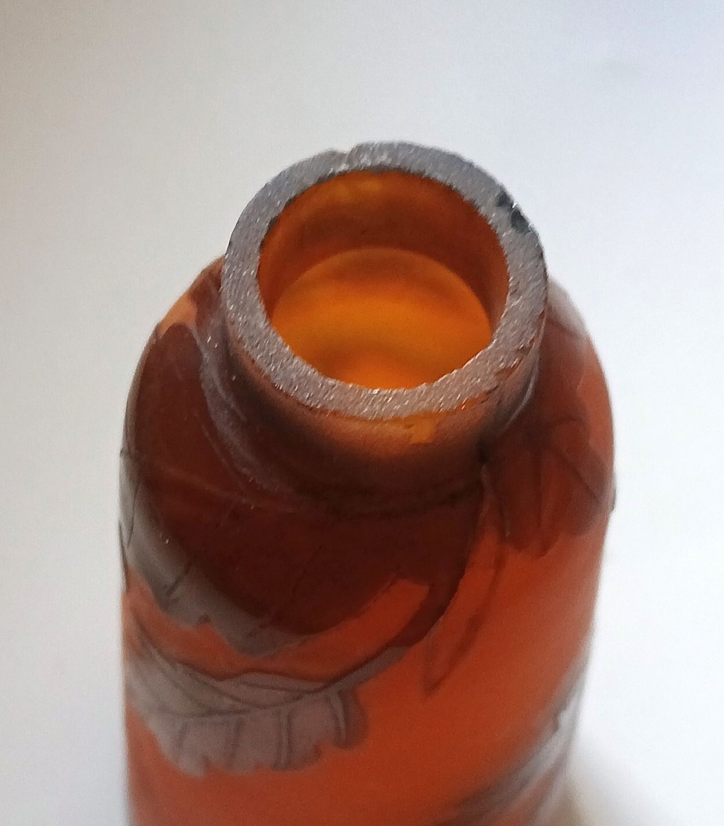 Glass Paste. André Delatte. Nancy. Small Vase.-photo-7