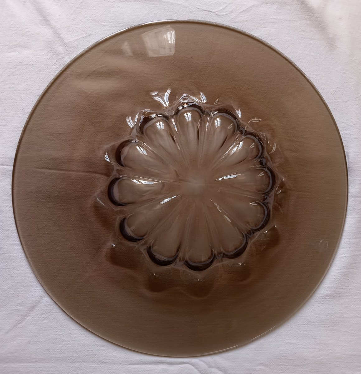 Grande coupe, centre de table, Daum croix de Lorraine Nancy France 1924-1938. Art déco.-photo-2