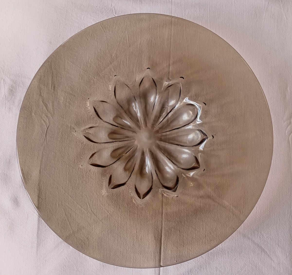Grande coupe, centre de table, Daum croix de Lorraine Nancy France 1924-1938. Art déco.