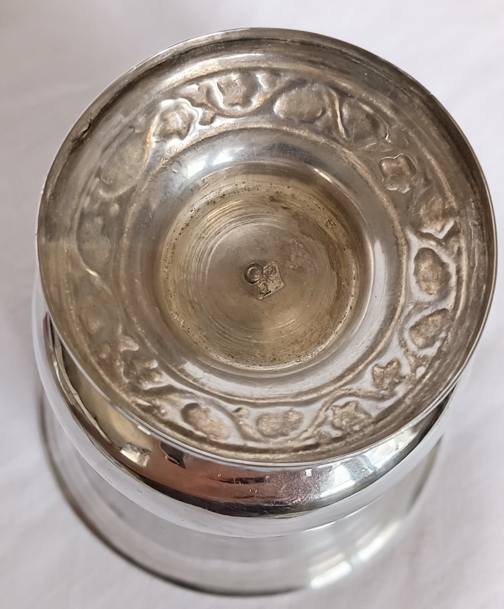 Timbale pied douche argent massif premier coq-photo-3