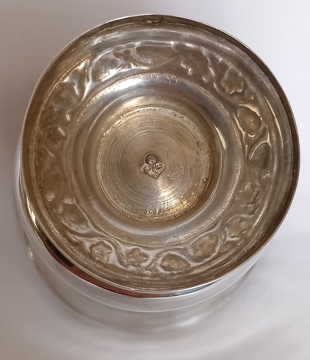 Timbale pied douche argent massif premier coq-photo-4
