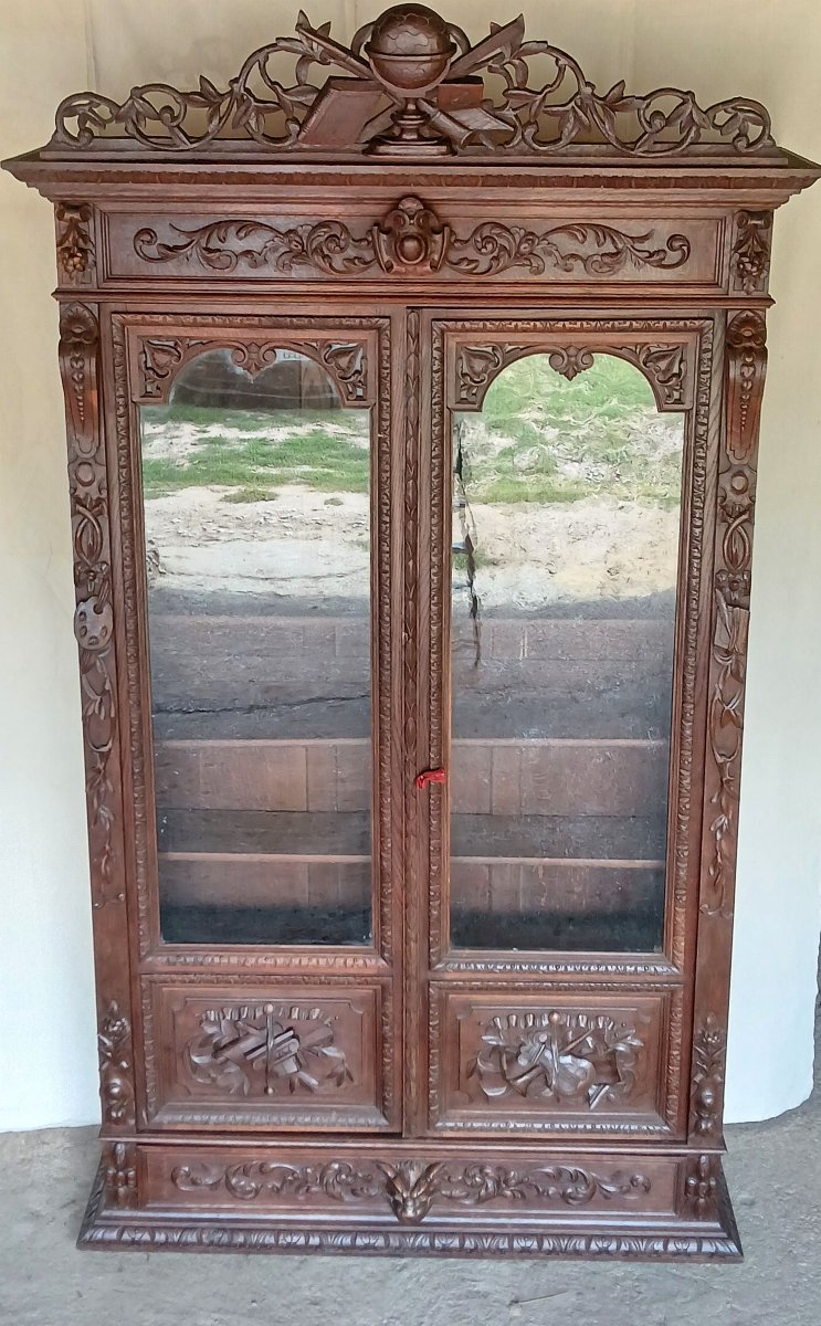 Henry II Bookcase In Solid Oak