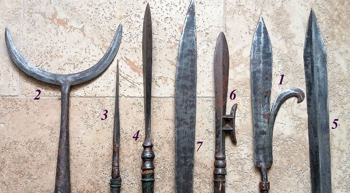 7 Hallebardes chinoises. Dynastie Qing.-photo-2