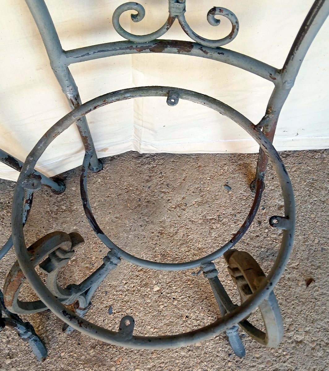 4 chaises de terrasse et de jardin en fonte et fer -photo-3