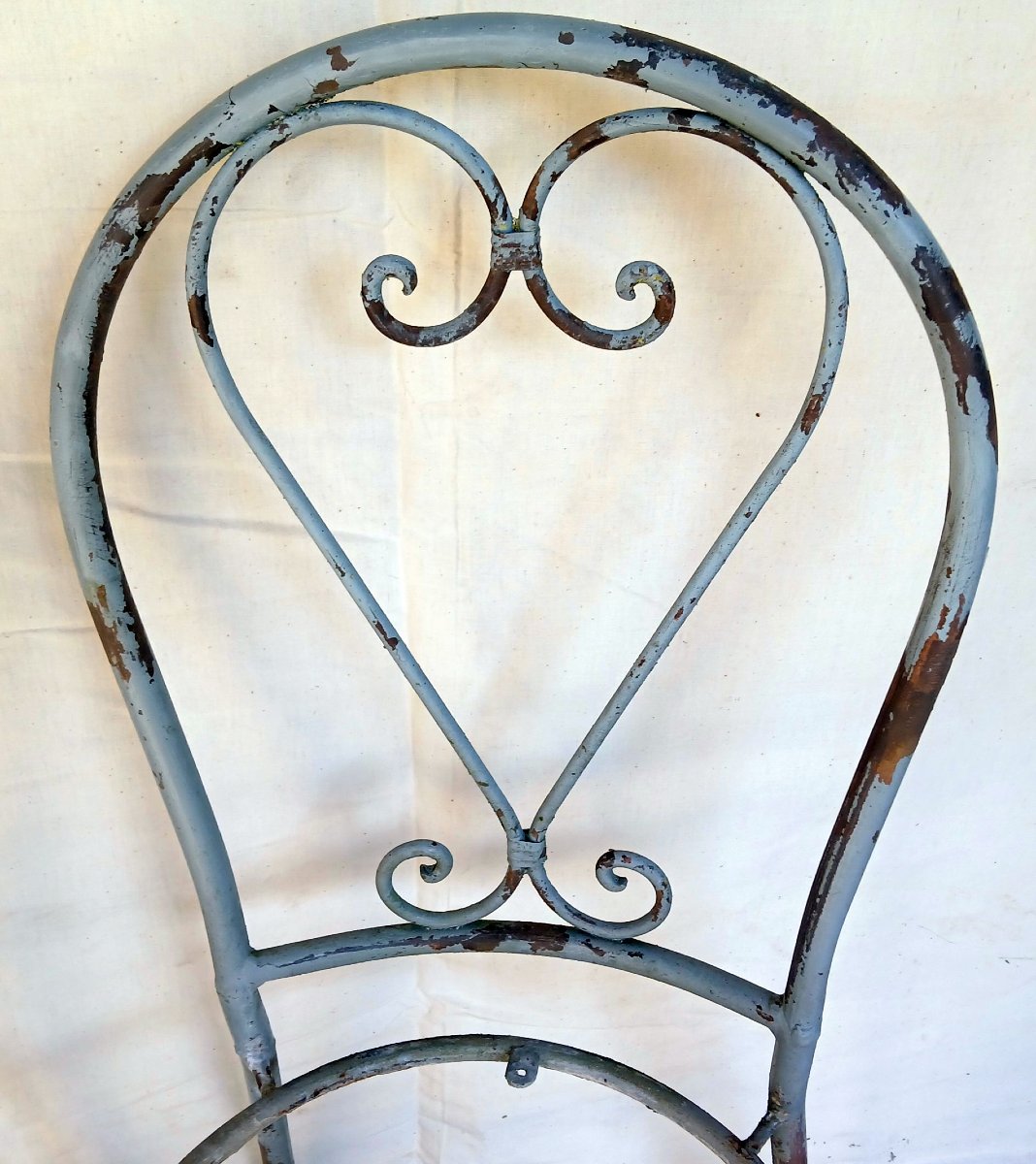 4 chaises de terrasse et de jardin en fonte et fer -photo-4