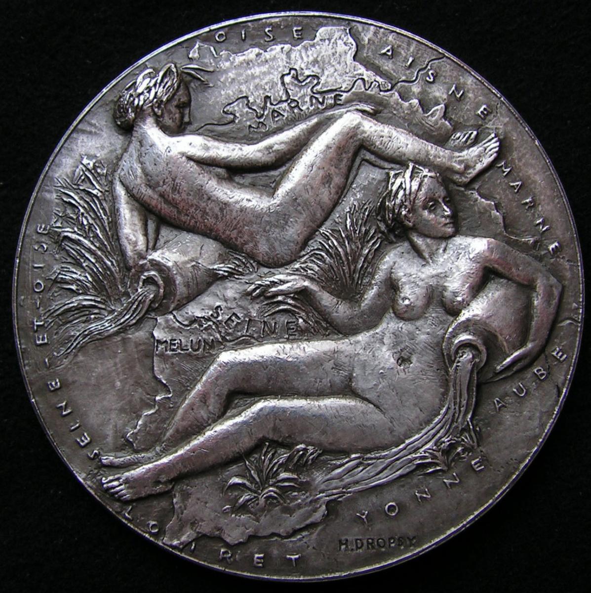 Silver Medal, Department Seine Et Marne, Maurice Lalloy, Senator