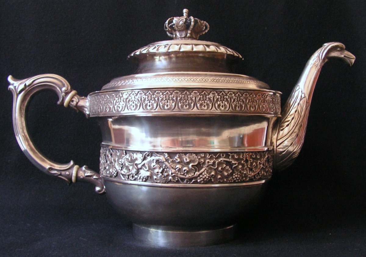 Teapot Sterling Silver Berlin Germany 1850-photo-2