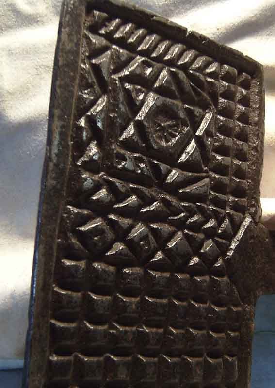 "moule à Oublies" XVIII° Century In Wrought Iron. The Seal Of Solomon And The Temple.-photo-3