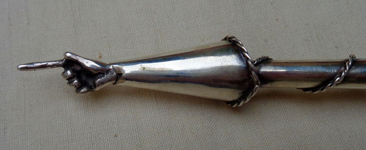 Yad/Etsba, Torah Pointer, Tora-Zeiger, Judaica. XIXéme siècle. יד - תורה-photo-2