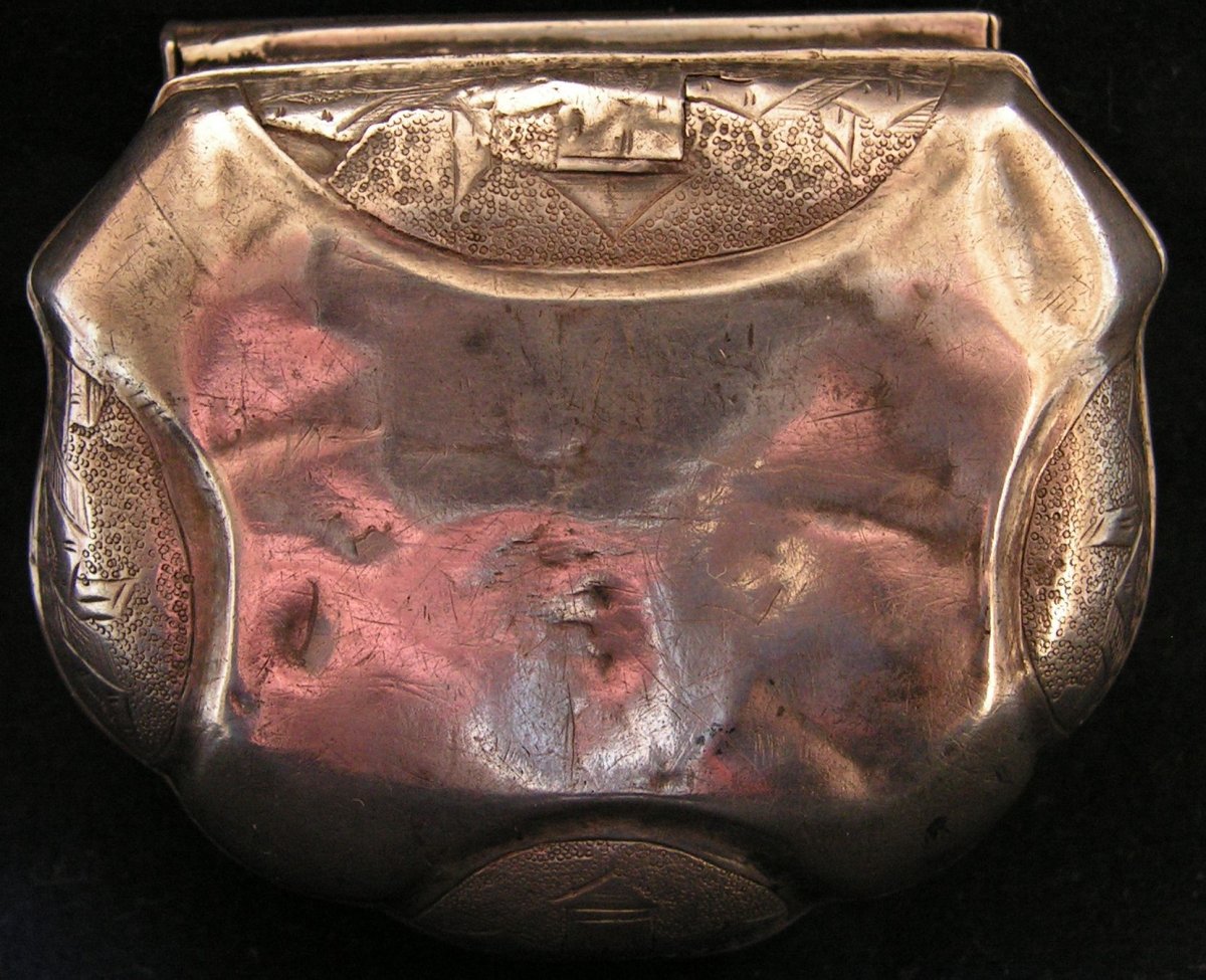 German Snuffbox Mermaid Sterling Silver, Schwäbisch Gmünd, Mid 18th Century-photo-2