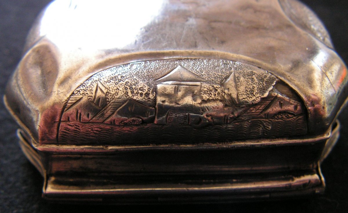 German Snuffbox Mermaid Sterling Silver, Schwäbisch Gmünd, Mid 18th Century-photo-3
