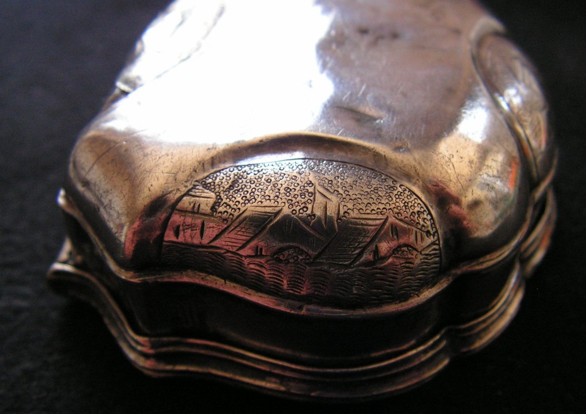 German Snuffbox Mermaid Sterling Silver, Schwäbisch Gmünd, Mid 18th Century-photo-4