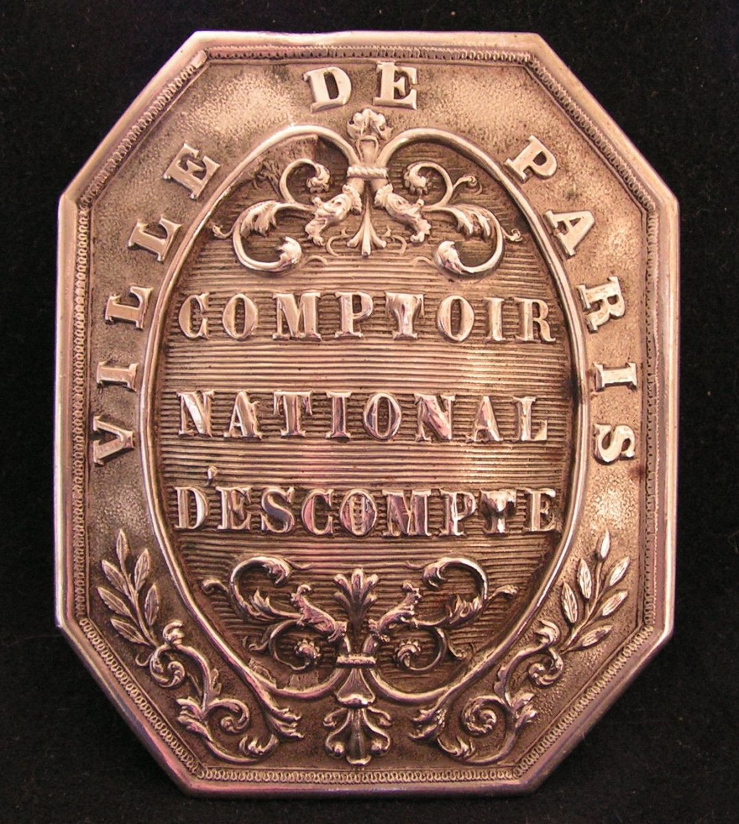 Trade Plate: National Discount Counter City Of Paris