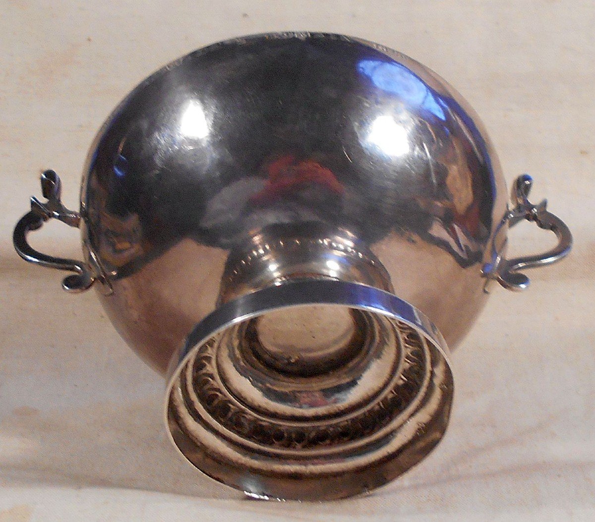 Coupe de mariage bourguignonne, en argent massif. Jeanne BOUZEREAU de St Romain. 1840.-photo-1