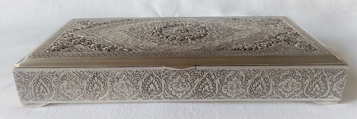 Persian Box, Iran, Kadjar, Sterling Silver-photo-2