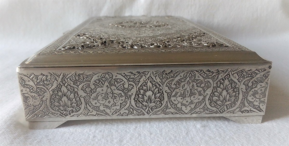 Persian Box, Iran, Kadjar, Sterling Silver-photo-2