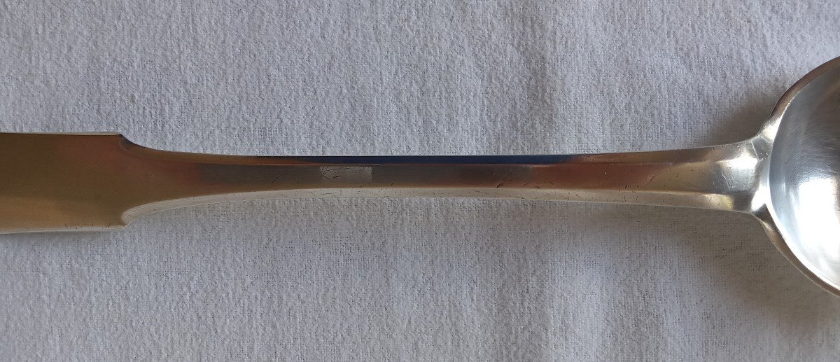 Stew Spoon XVIII Century Solid Silver Jean-guillaume Boichard, Lons Le Saunier-photo-5