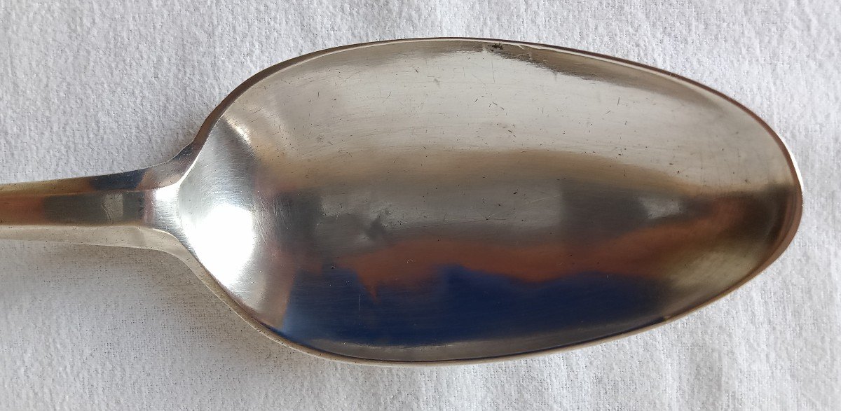 Stew Spoon XVIII Century Solid Silver Jean-guillaume Boichard, Lons Le Saunier-photo-6