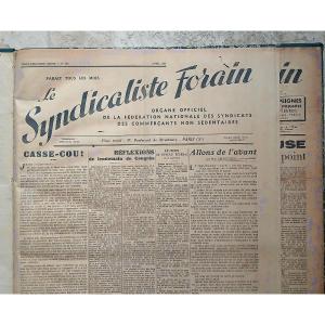 Rare journal relié " Le Syndicaliste Forain" 1946 - 1947
