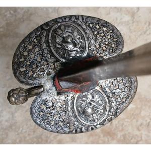 18th Century Silver-plated Iron City Sword.