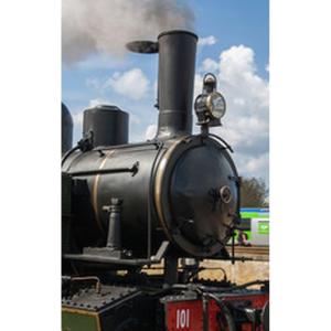 Sncf. Steam Locomotive. Quimper Depot. Headlight From The 1930s