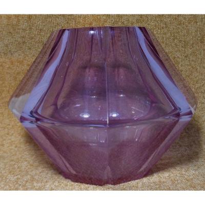 Crystal Faceted Vase Of Saint Louis