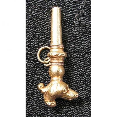 Zoomorphic Watch Key In Gold. Circa Middle Of XIXth Century